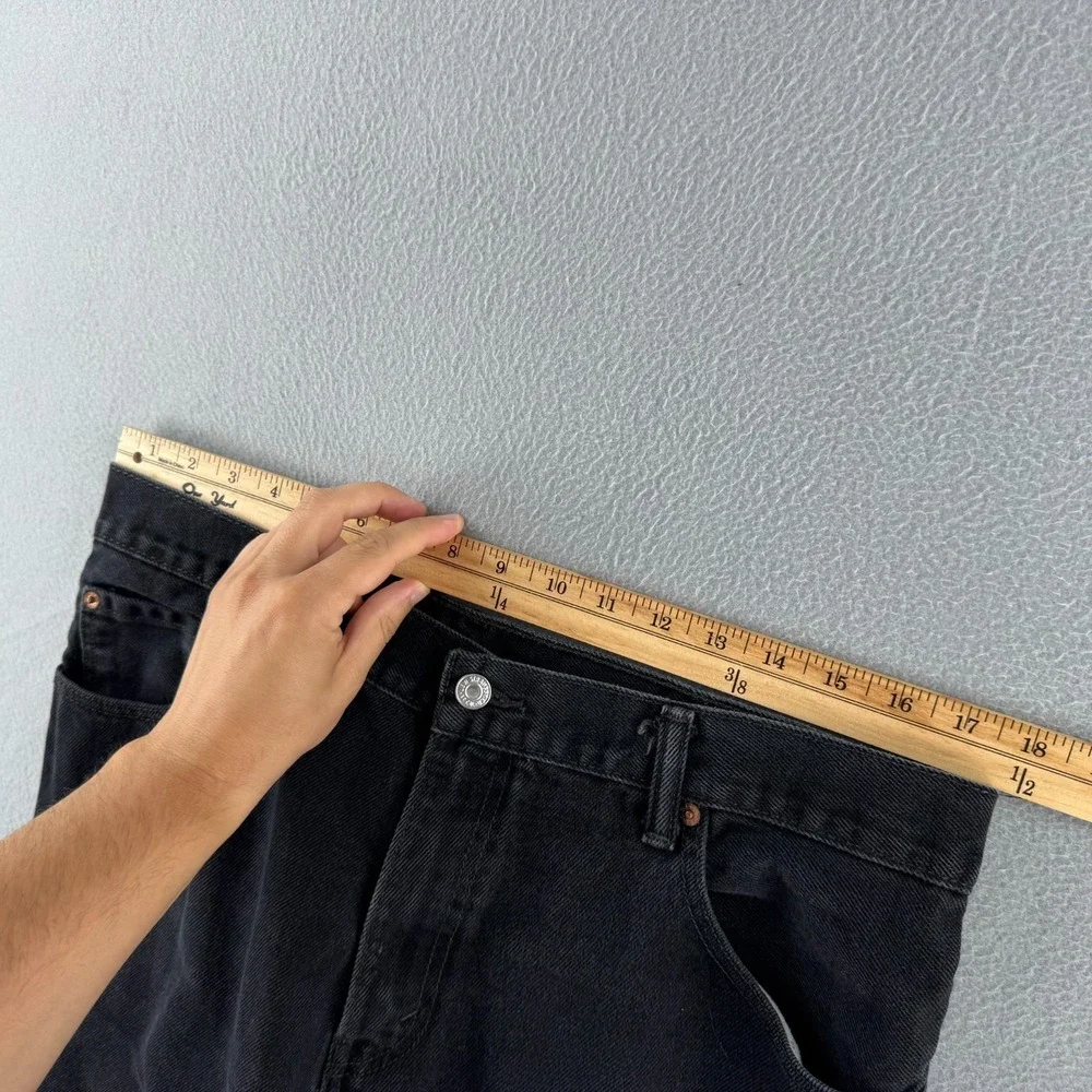 Levis Jeans Mens 36x34 (Fits 35x29) Black Denim 517 Bootcut